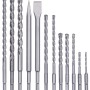 Einhell 12-teiliges SDS-Plus Bohr-Meissel-Set für Bohrhämmer, inklusive Betonbohrer und Meißel.