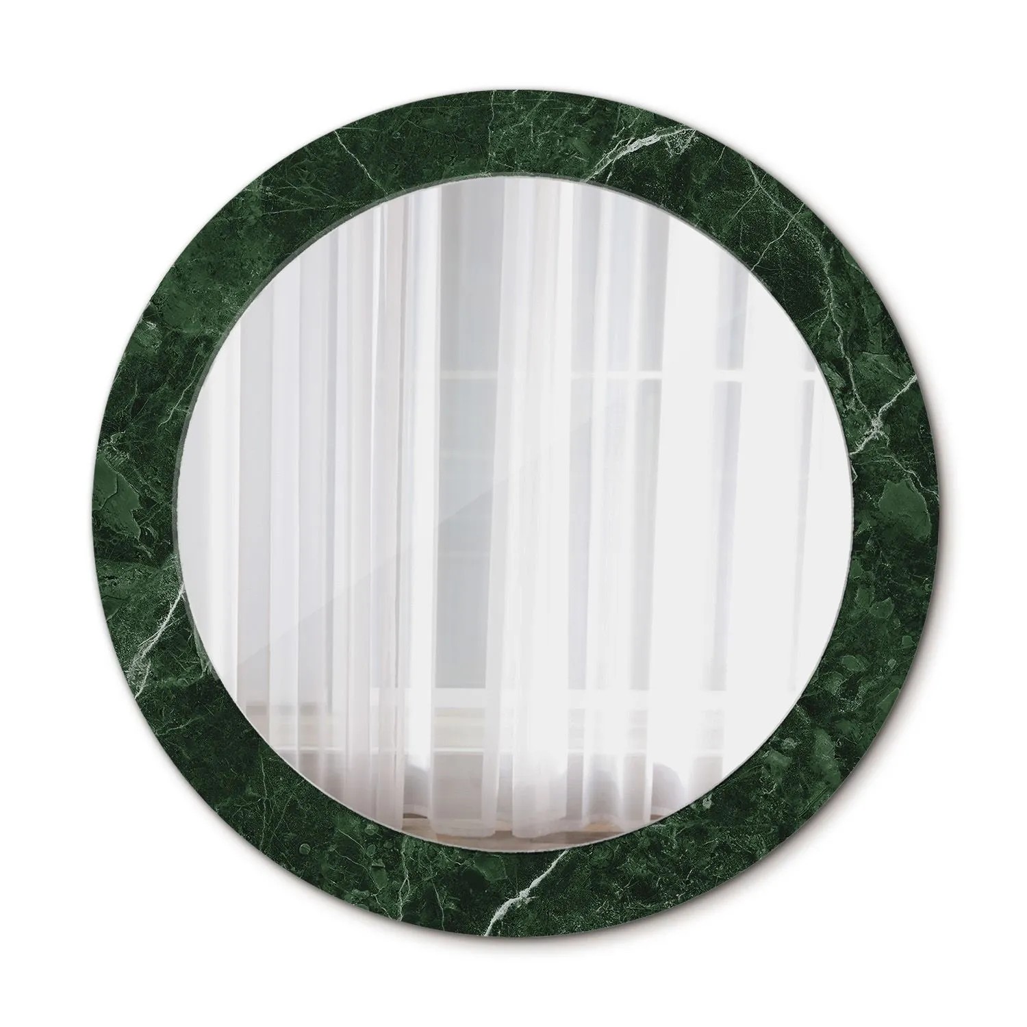 Tulup Bedruckter Spiegel Grüner Marmor Runder Spiegel 70x70 cm Bedrucktem R günstig online kaufen