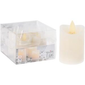 4er-Set LED Kerzen in Elfenbein, 7 cm hoch, mit flackernder Flamme für stimmungsvolle Beleuchtung.