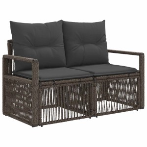 vidaXL Gartensofa-Set 9-Tlg Grau Poly-Rattan 3435776
