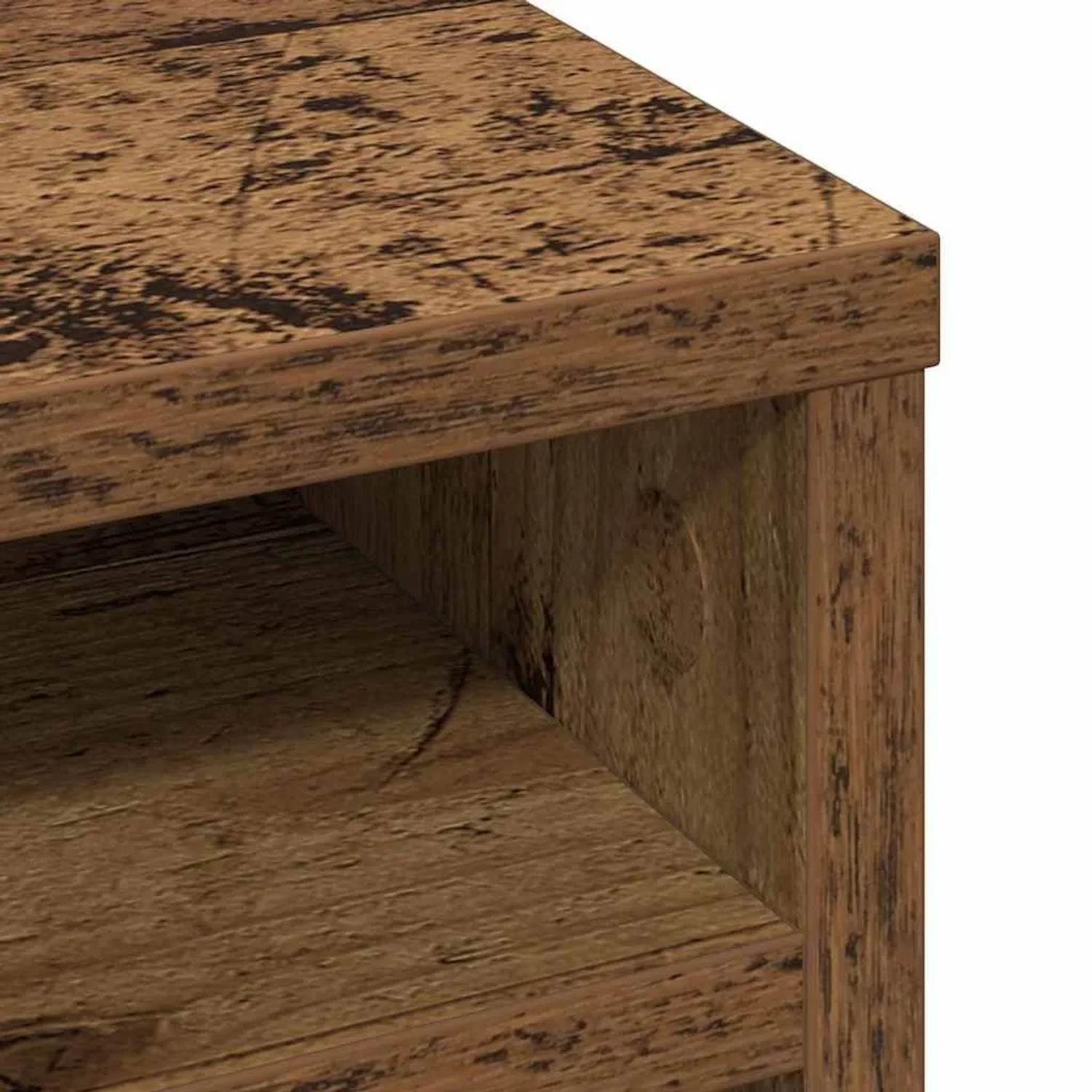 vidaXL Schreibtisch Organizer aus Holzwerkstoff in Altholz-Optik. Braune, strukturierte Oberfläche für Schreibtische.