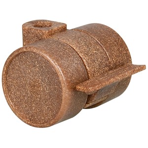 Braune Wagner Möbel-Doppelrolle, Tragkraft 30 kg, Durchmesser 3,7 cm. Rolle für Möbel.