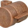 Braune Wagner Möbel-Doppelrolle, Tragkraft 30 kg, Durchmesser 3,7 cm. Rolle für Möbel.