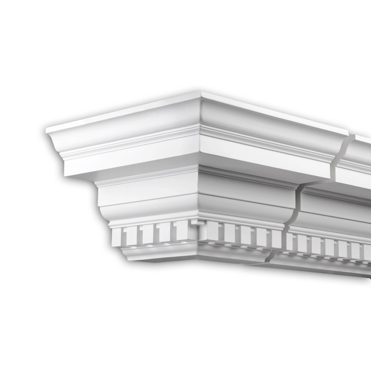 PROFHOME 402311 AußenwinkelAußenstuck Eckelement Fassaden Element 39,3 cm x 39,3 cm x 26,8 cm Weiß