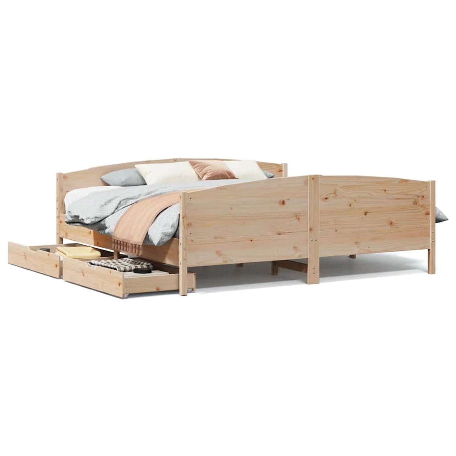 vidaXL Massivholzbett ohne Matratze 180x200 Kiefernholz 3301779 günstig online kaufen
