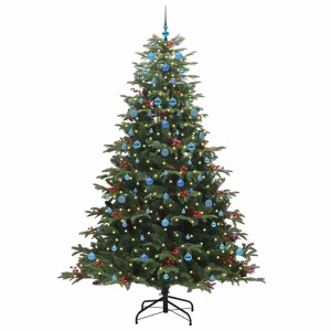 vidaXL Künstlicher Weihnachtsbaum mit 300 LEDs mit Ständer Grün 240 cm 3395575