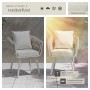 Tectake Aluminium Stuhl Lugano Im Rope Design Wetterfest und Uv Beständig 2Er Set 65 5 x 62 5 x 75 cm Beige_8