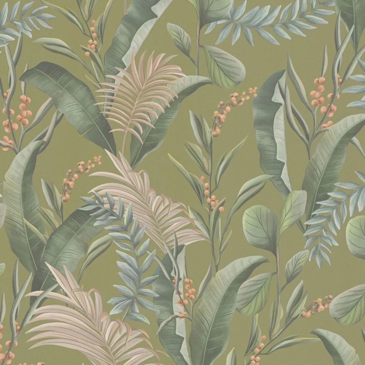 Tadessi Tapete Floral M1-No.4525 Vliestapete in Grün