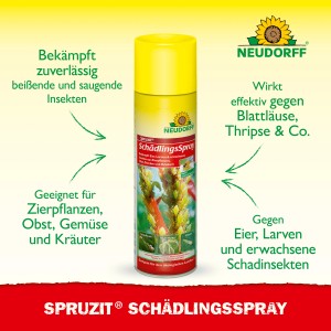 Neudorff Spruzit Schädlings-Spray 400ml zur Blattlausbekämpfung an Zierpflanzen, Obst und Gemüse.