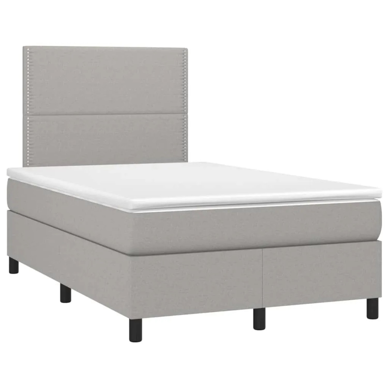vidaXL Boxspringbett mit Matratze Hellgrau 120x200 cm Stoff 3141681 günstig online kaufen