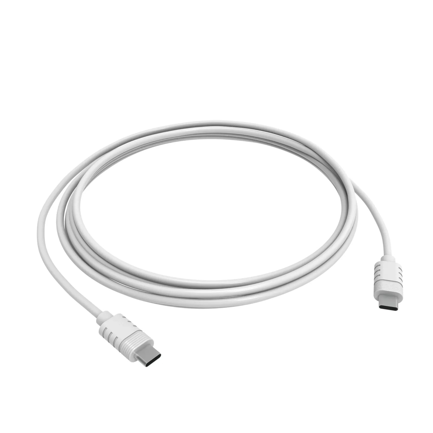Weißes Yale USB-C Kabel für Smart-Camera Außenkamera, 3m lang.