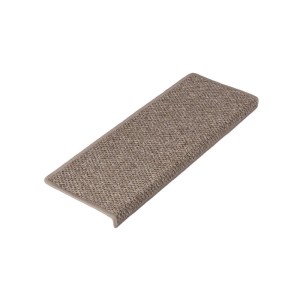 Beige Karat Stufenmatte Ponto, rechteckig, 23,5x65 cm, pflegeleicht und robust für sicheren Halt.