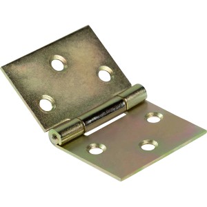 Gelb verzinktes Breit-Scharnier, 44x30mm, für bewegliche Verbindungen.