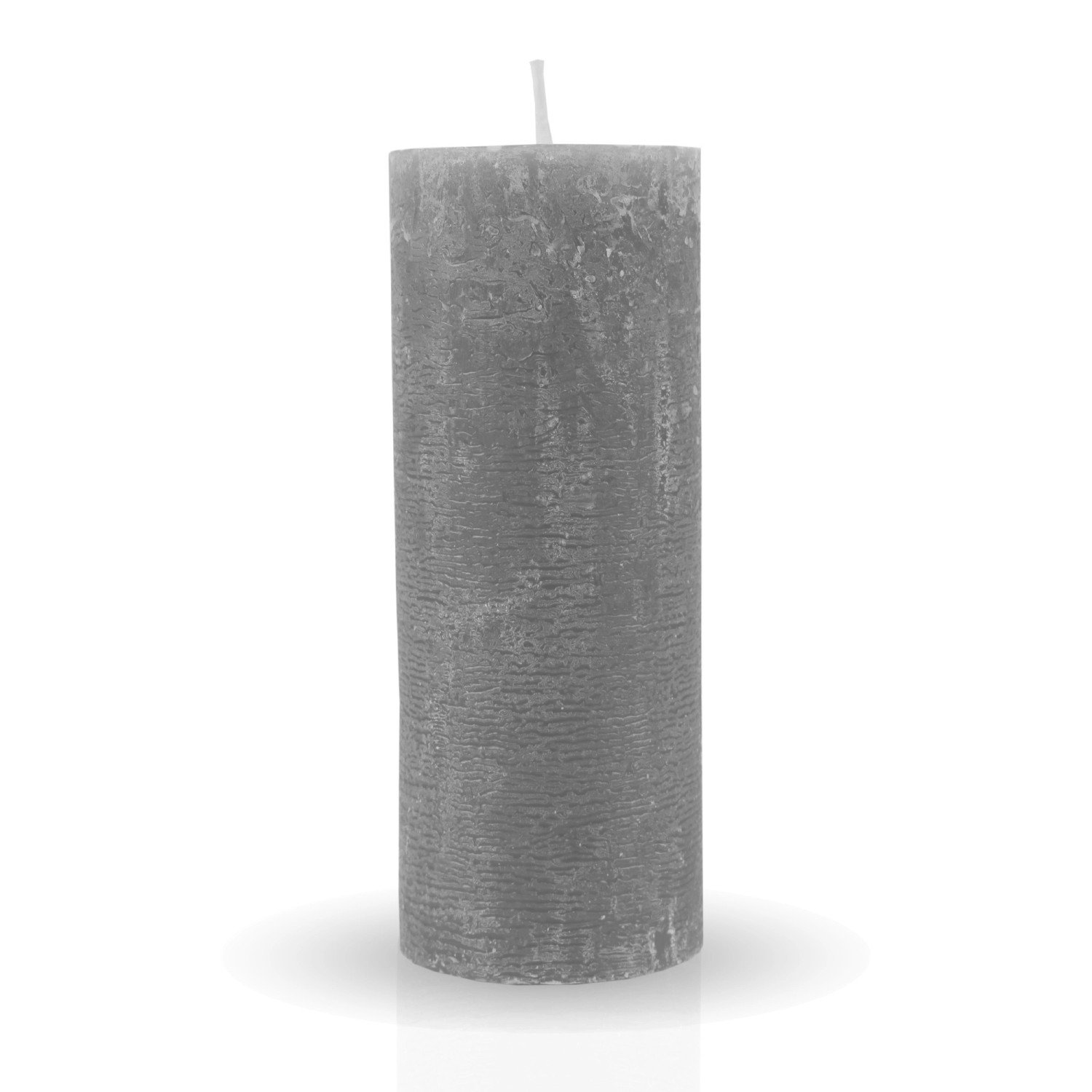 HS Candle Stumpenkerzen Rustikal Grau 2 Ø7cm günstig online kaufen