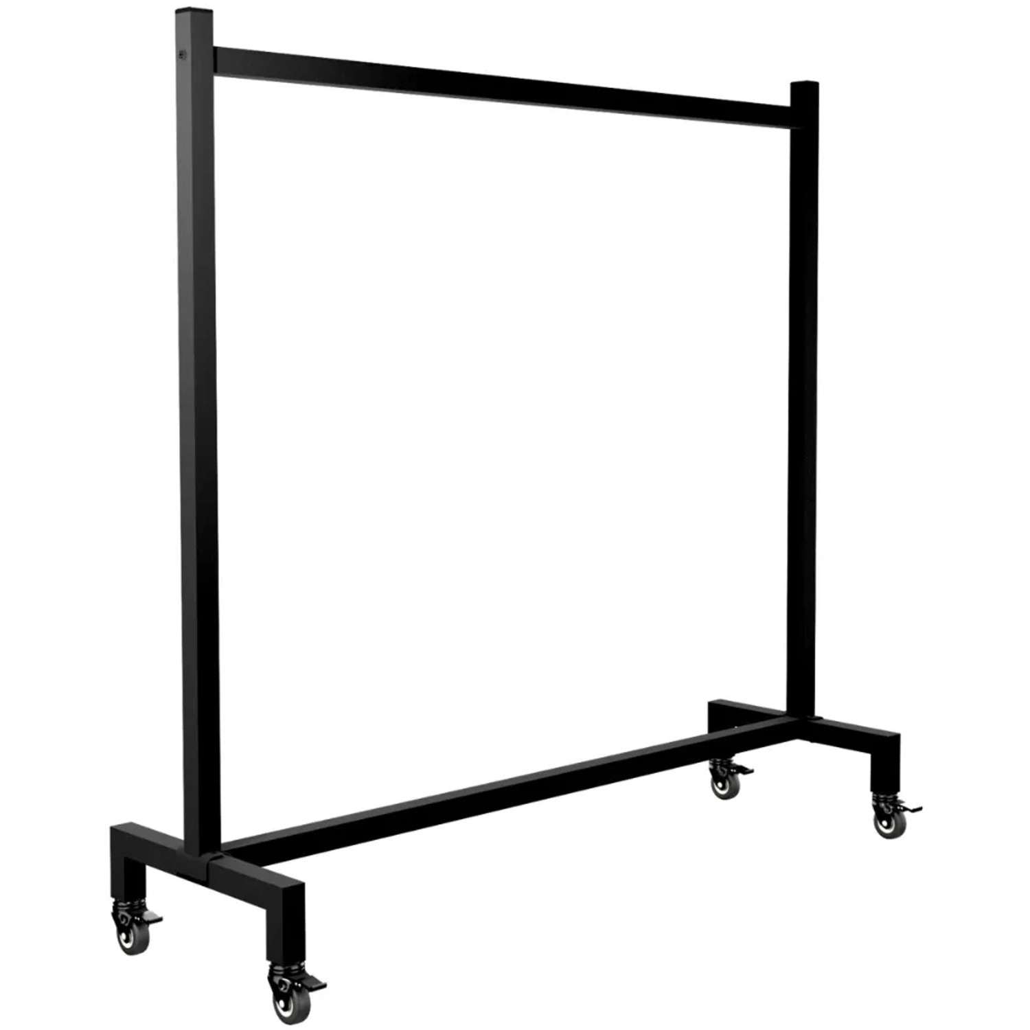 DELUKE Kleiderständer LENN 120x38x120cm Edelstahl Schwarz Kleiderstange Jackenständer Klamottenständer