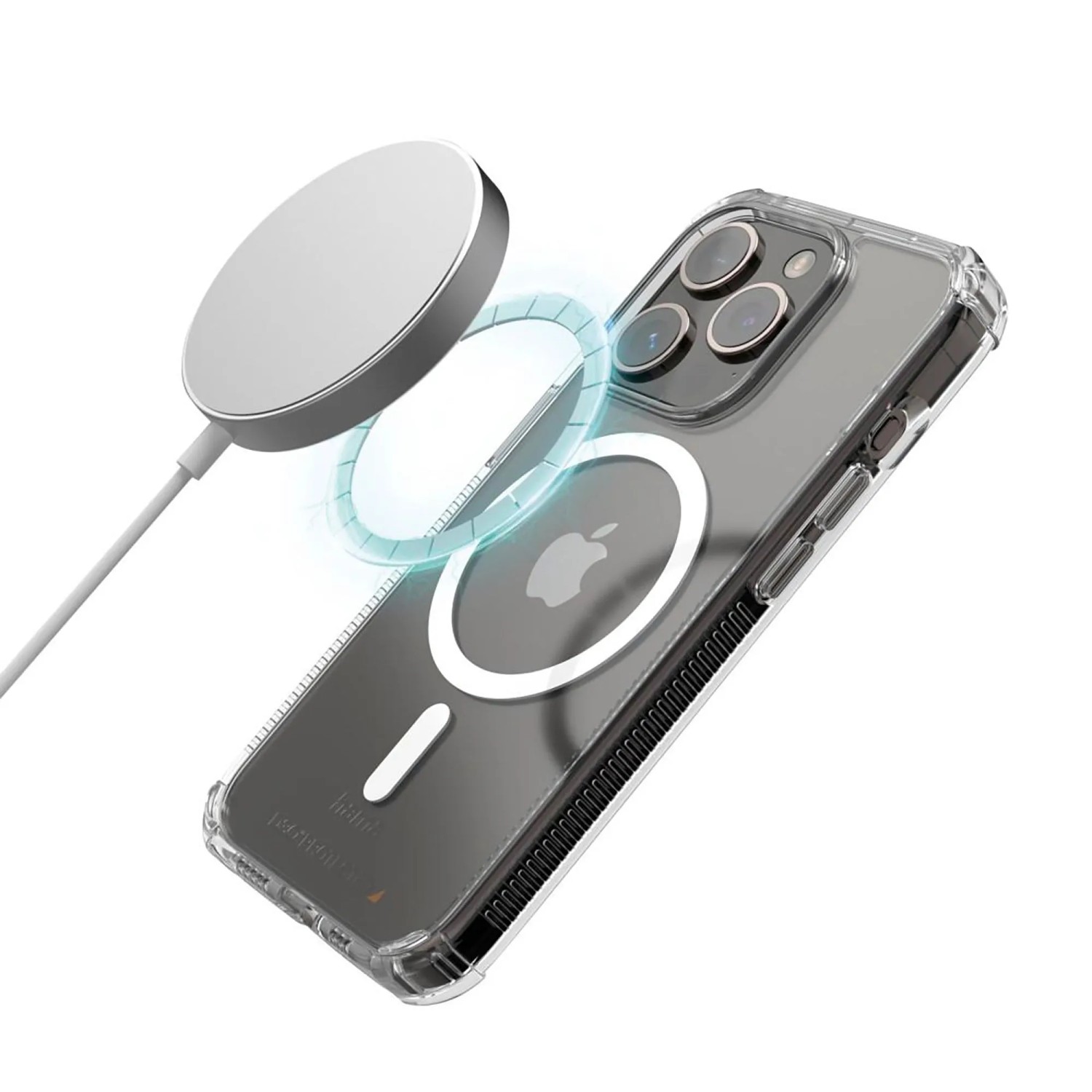 Transparente Hama MagCase Handyhülle für Apple iPhone 13 mit MagSafe Ladegerät. Klares Design, Schutz, kabelloses Laden.