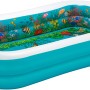 Rechteckiges Bestway Family Pool Planschbecken mit 3D Unterwasserwelt-Motiv.