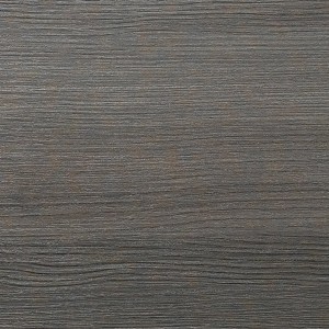 Detailaufnahme: Graphitfarbene Holzstruktur des Pelipal Bad-Hängeschranks Quickset 328.