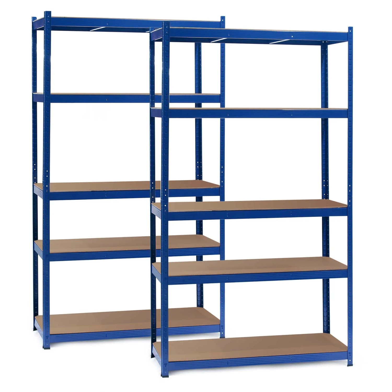 Wiltec Set 2X Schwerlastregal 100X50X200Cm 200Kg Steckregal Blau Werkstattregal