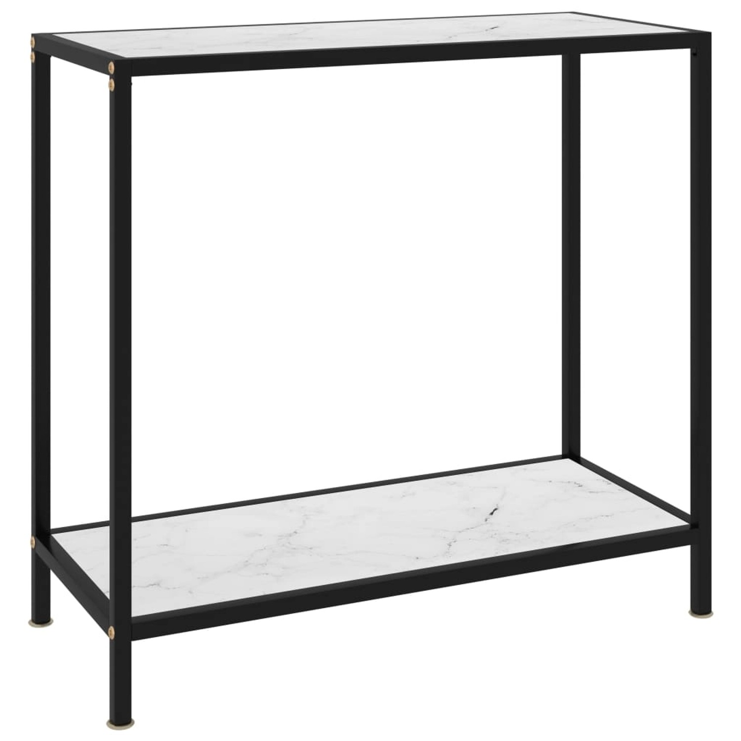 vidaXL Konsolentisch Weiß 80x35x75 cm Hartglas 322833 günstig online kaufen