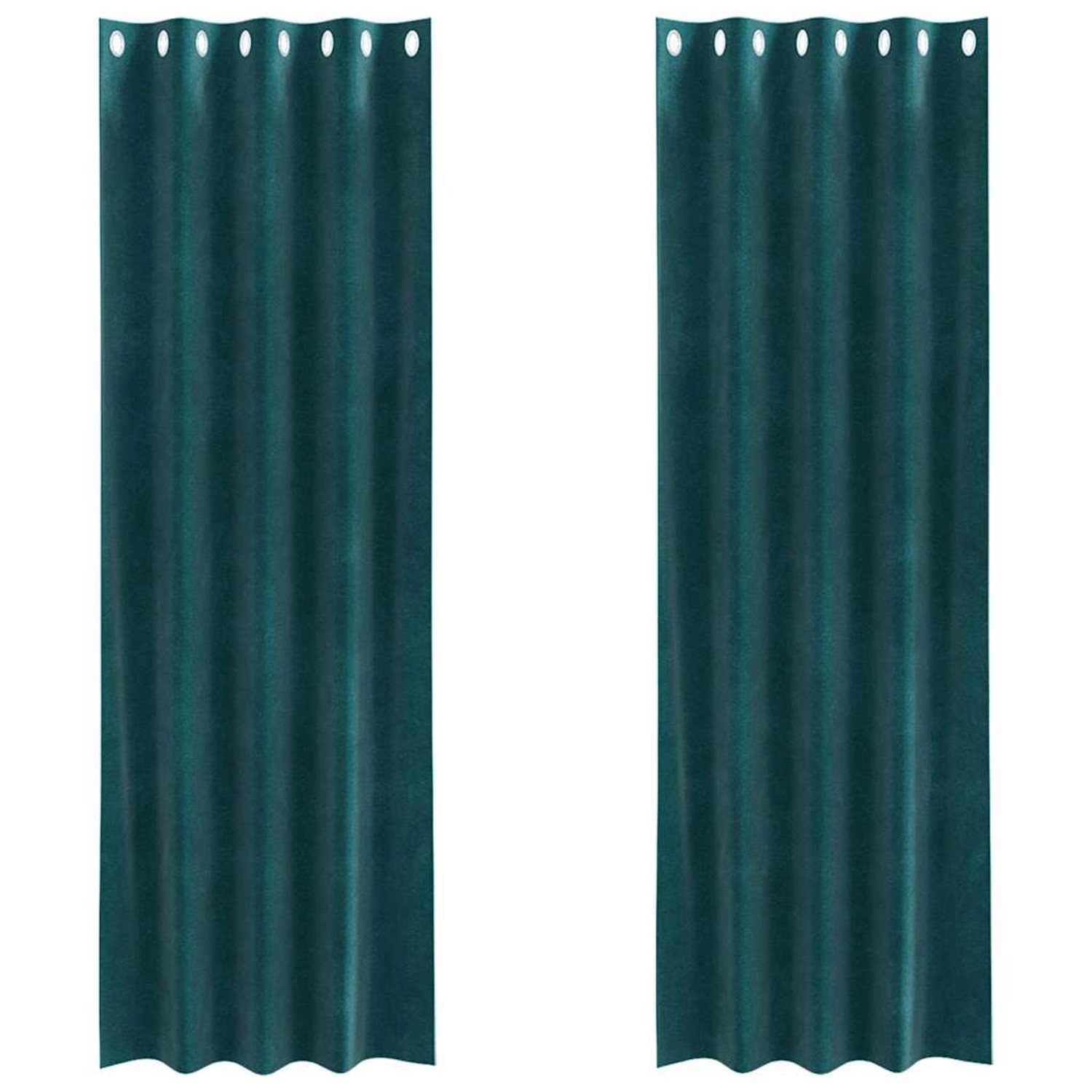 vidaXL Vorhänge 2 Stk Dunkelgrün 140 x 260 cm Samt 4107212 günstig online kaufen