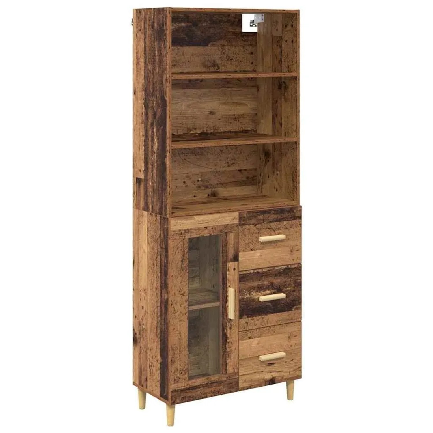 vidaXL Highboard Altholz 69,5 x 34 x 180 cm Holzwerkstoff 3415757