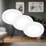 3er Set Briloner LED Einbaustrahler, neutralweißes Licht, flaches, weißes Design.