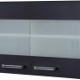Flex-Well Hängeschrank Lara, 100 cm, Anthrazit und San Remo Eiche mit Milchglasfronten.