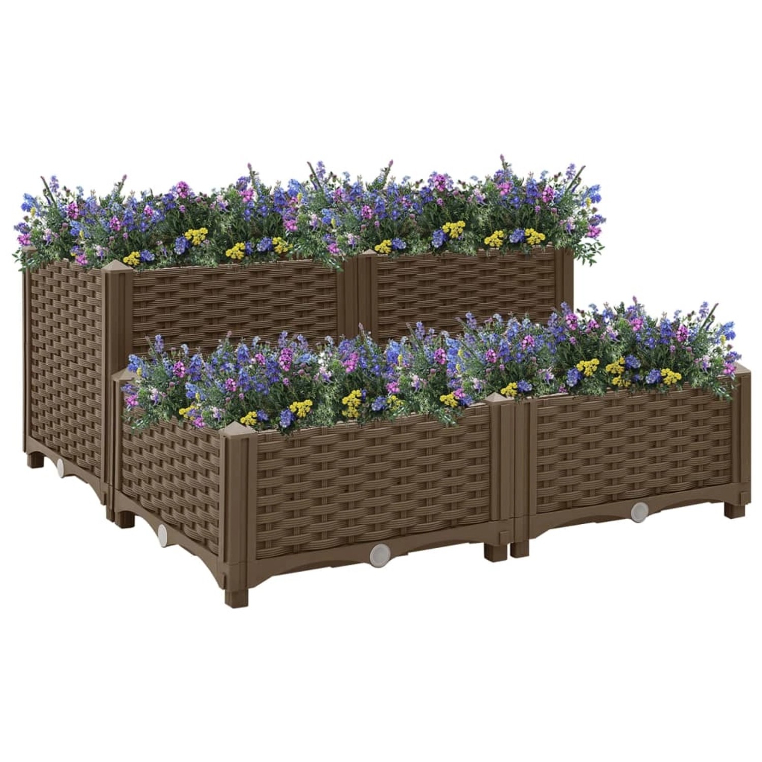 furnicato Hochbeet 80x80x38 cm Polypropylen