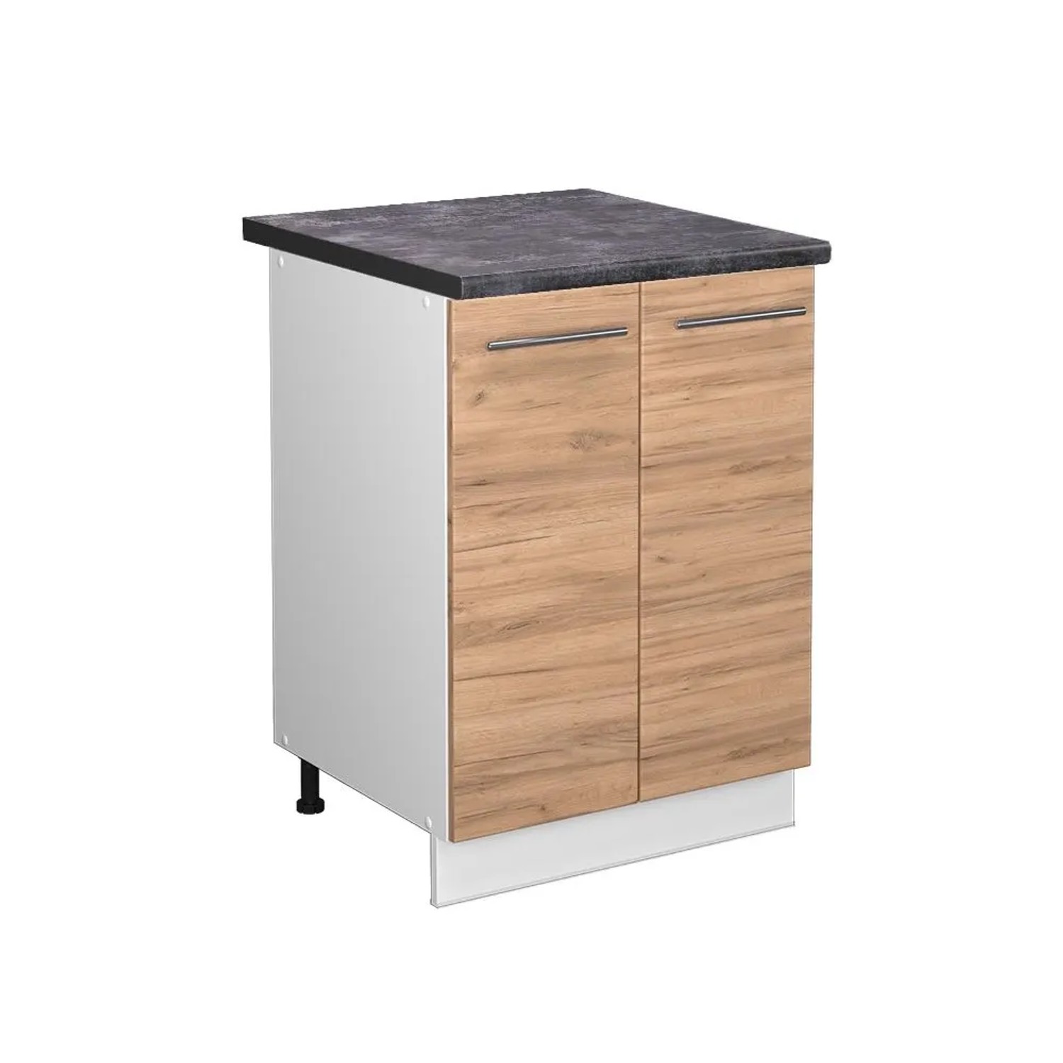 Vicco Küchenunterschrank Fame-Line Goldkraft Eiche Weiß 60 cm AP Anthrazit