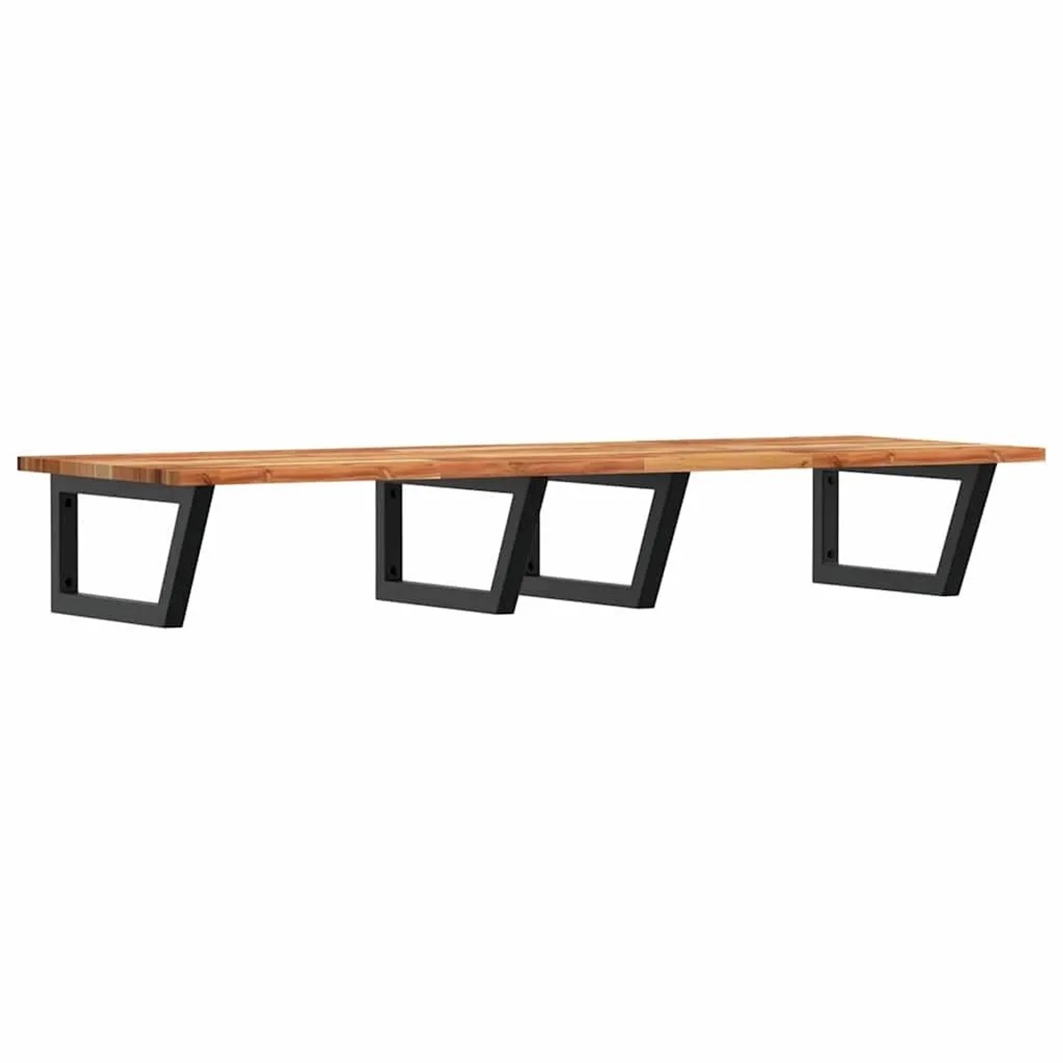 vidaXL Waschbeckenregal Wandmontage Stahl und Akazienholz 3302847