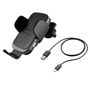 Hama Kfz-Handy-Ladegerät FC10 Motion kabellos, 10W, QI-Charge, schwarz, mit Ladekabel