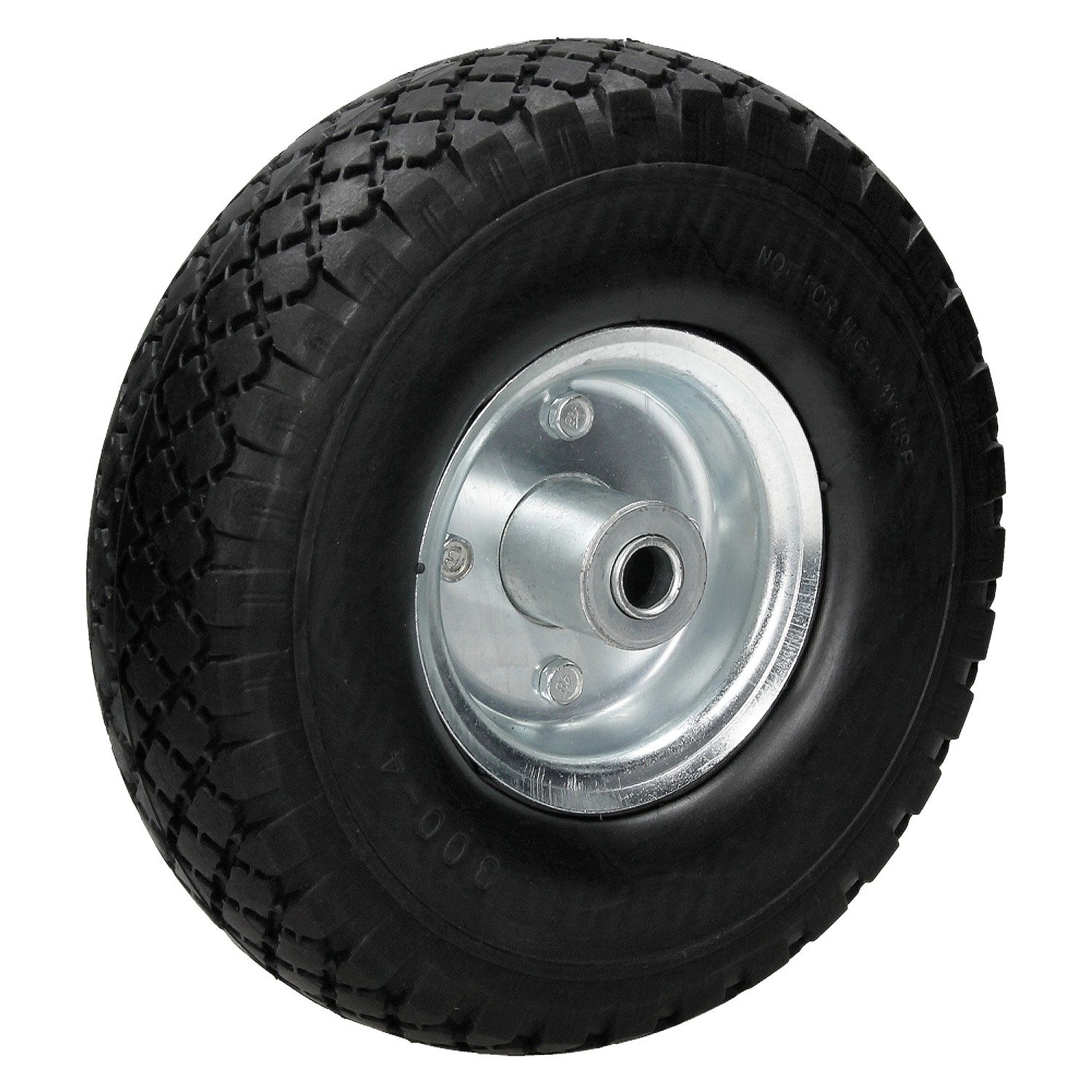 ECD Germany Sackkarrenrad Blockprofil PU Vollgummi 3,00-4 260x85mm 120kg Schwarz