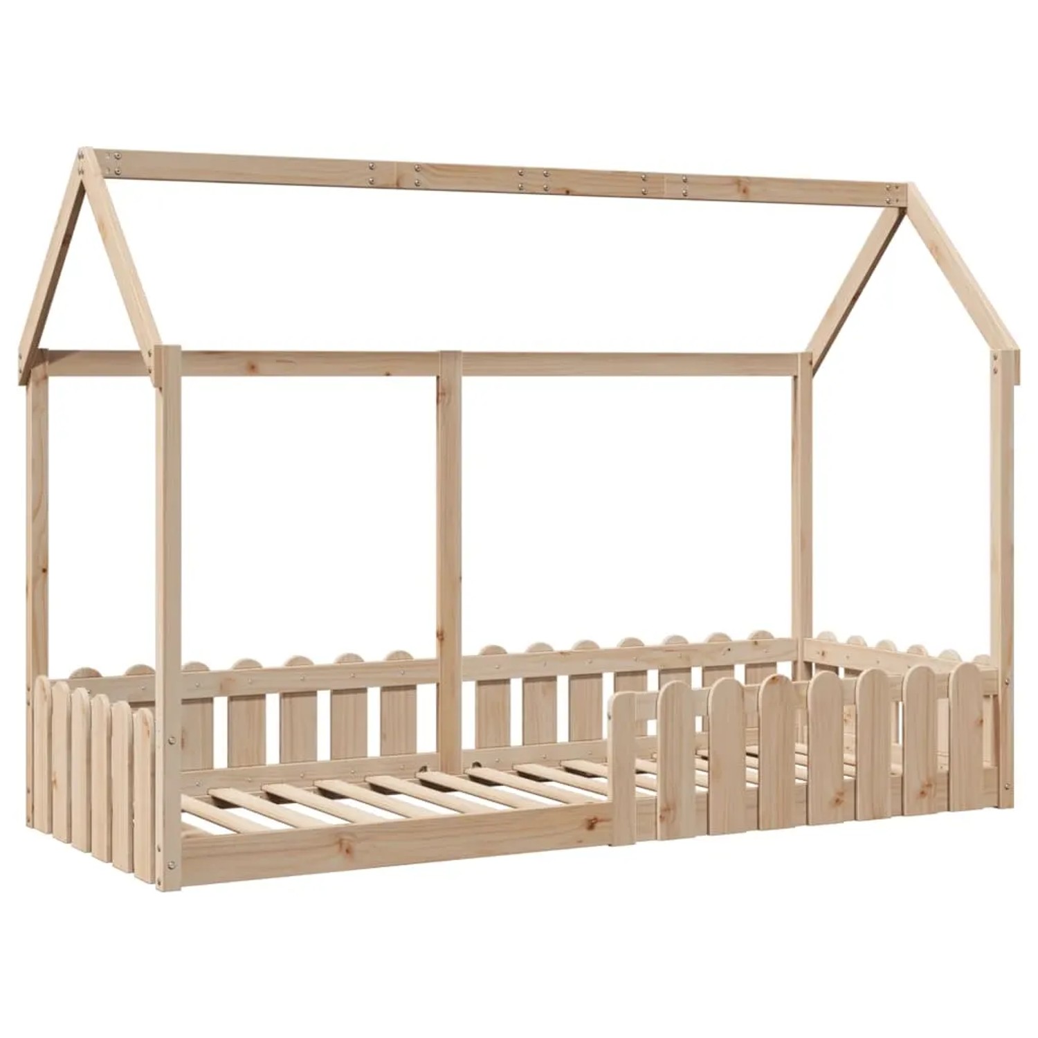 VidaXL Kinderbett 80 X 160 Cm Kinderbett Himmelbett Mit Schublade Weiß Massivholz Kiefer