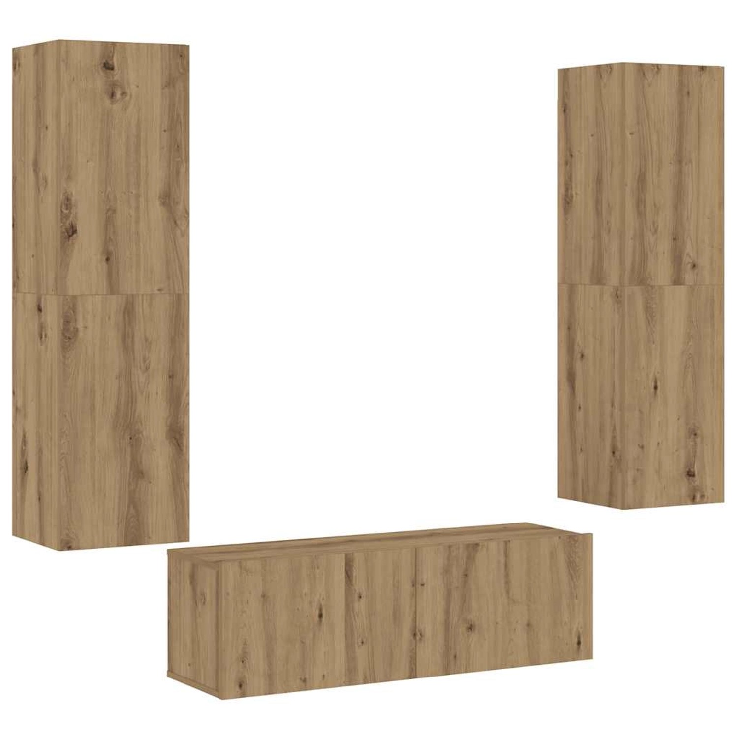 vidaXL TV-Wandschränke 3 Stk Artisan-Eiche Holzwerkstoff 3328966 günstig online kaufen