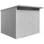 Biohort Metall-Gerätehaus AvantGarde ECO Gr. A6, silber-metallic, mit Doppeltür.