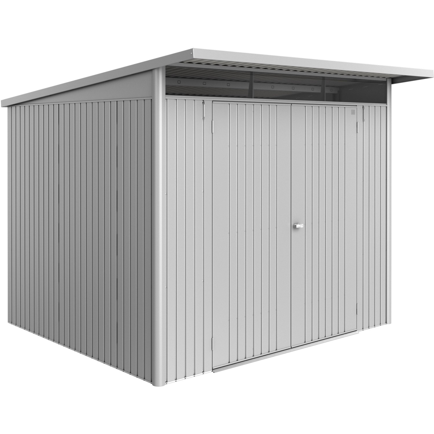 Biohort Metall-Gerätehaus AvantGarde ECO Gr. A6 silber-metallic Doppeltür günstig online kaufen