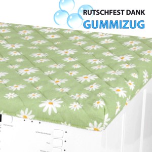 Bestlivings Trockner- & Waschmaschinenbezug Daisy Grün, 60x60 cm, mit Gummizug.