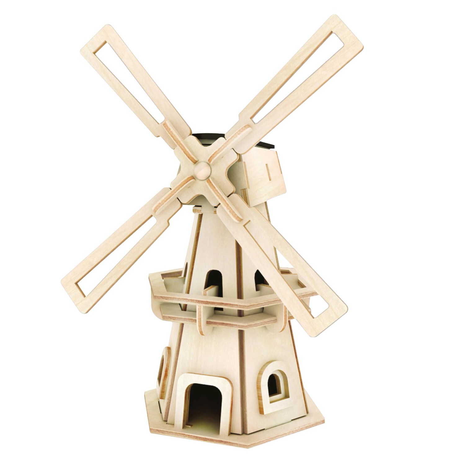 Pebaro Solar-Bausatz Windmühle mit Motor