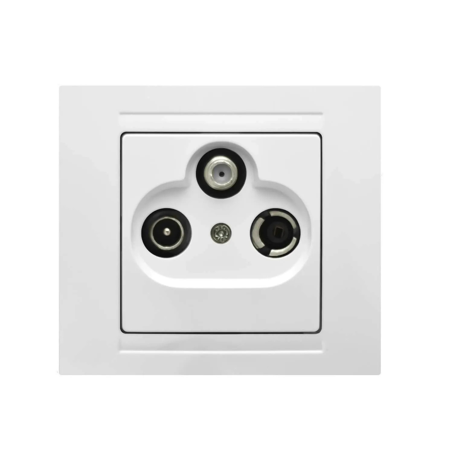 Günsan Moderna Multimedia Sat TV Radio Durchgangsdose Antennendose Weiß