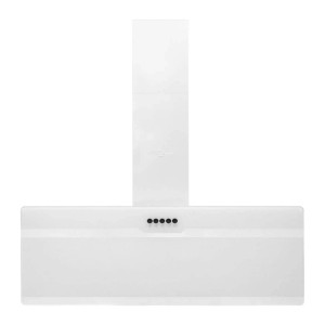 vidaXL Dunstabzugshaube 90 cm Stahl und Hartglas Weiß 51670