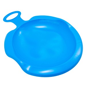 KHW Rutschteller Snow Spider, Ø 55cm, iceblue, mit Griffmulden für Kinder. Schlitten Zubehör für Winter.