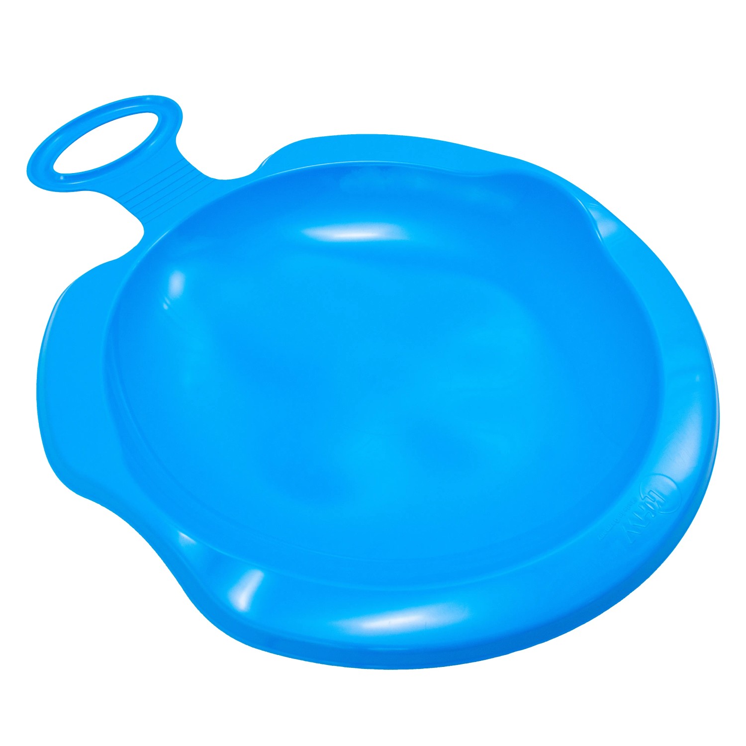 KHW Rutschteller Snow Spider, Ø 55cm, iceblue, mit Griffmulden für Kinder. Schlitten Zubehör für Winter.
