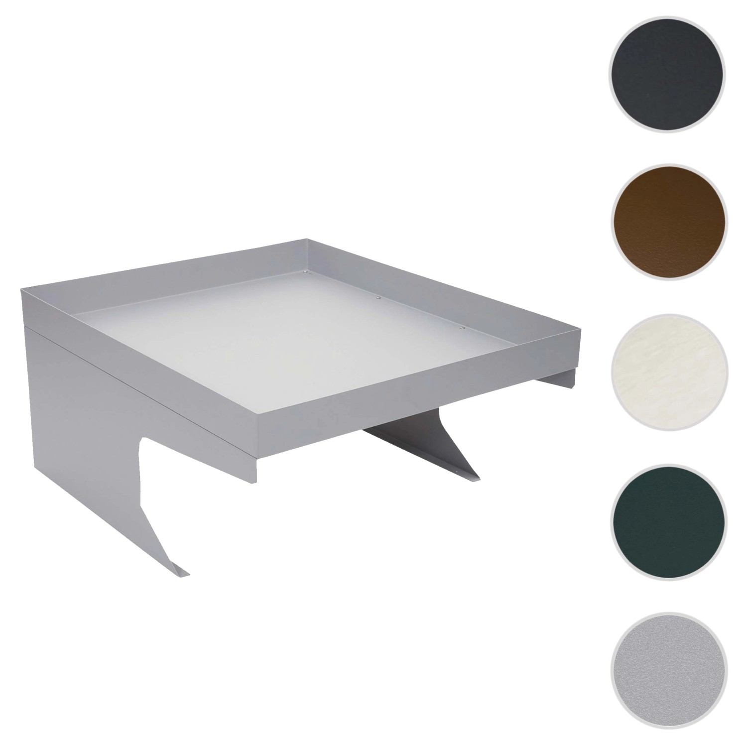 Graue MCW Mähroboter Garage G60 mit Pflanzkasten, Wetterschutz für Rasenroboter.