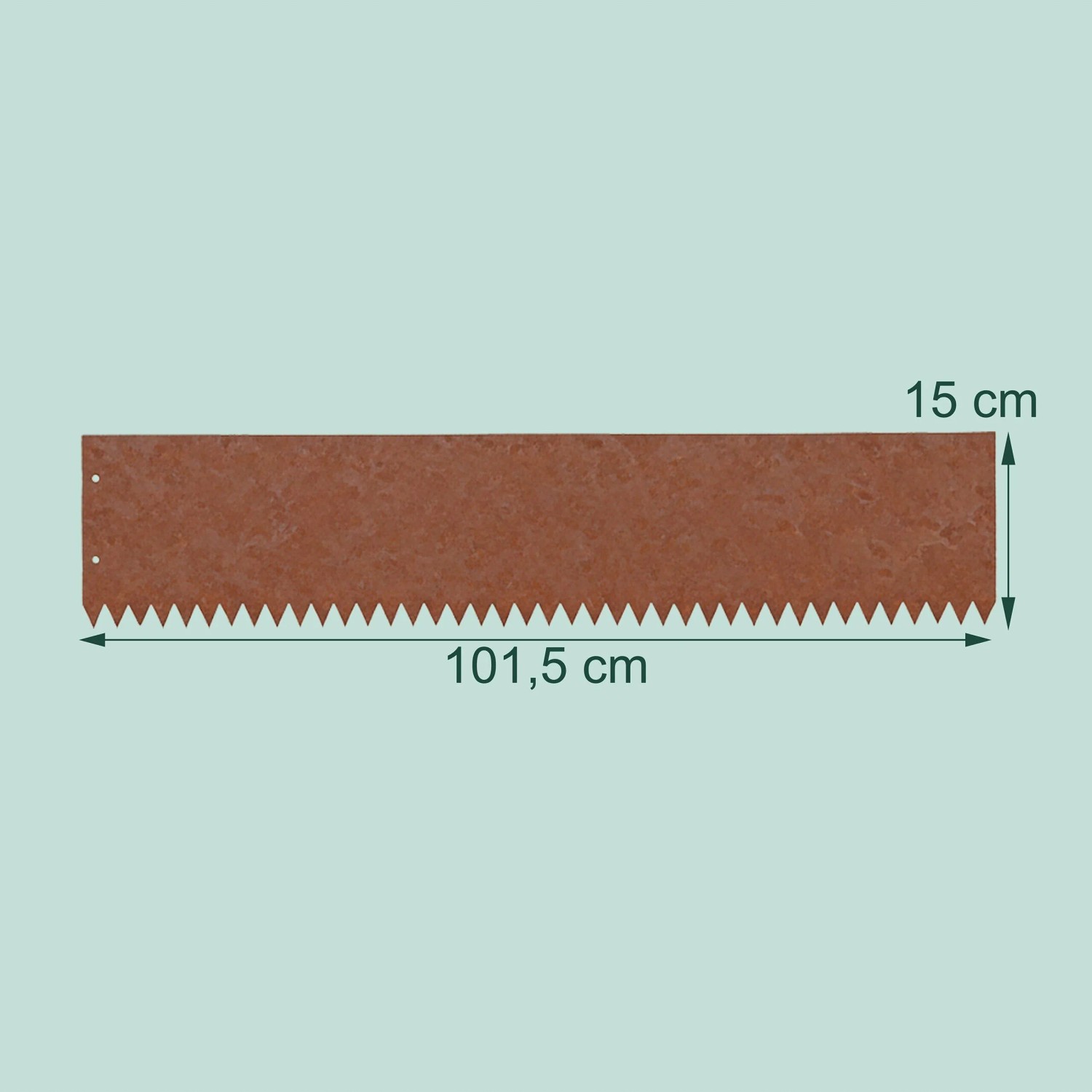 Relaxdays Rasenkante Stahl, braun, flexibel, 6er Pack, 15x101,5 cm, Beetbegrenzung.