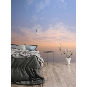 Livingwalls Vliestapete The Wall II 392291 im Schlafzimmer mit Himmel-Motiv.