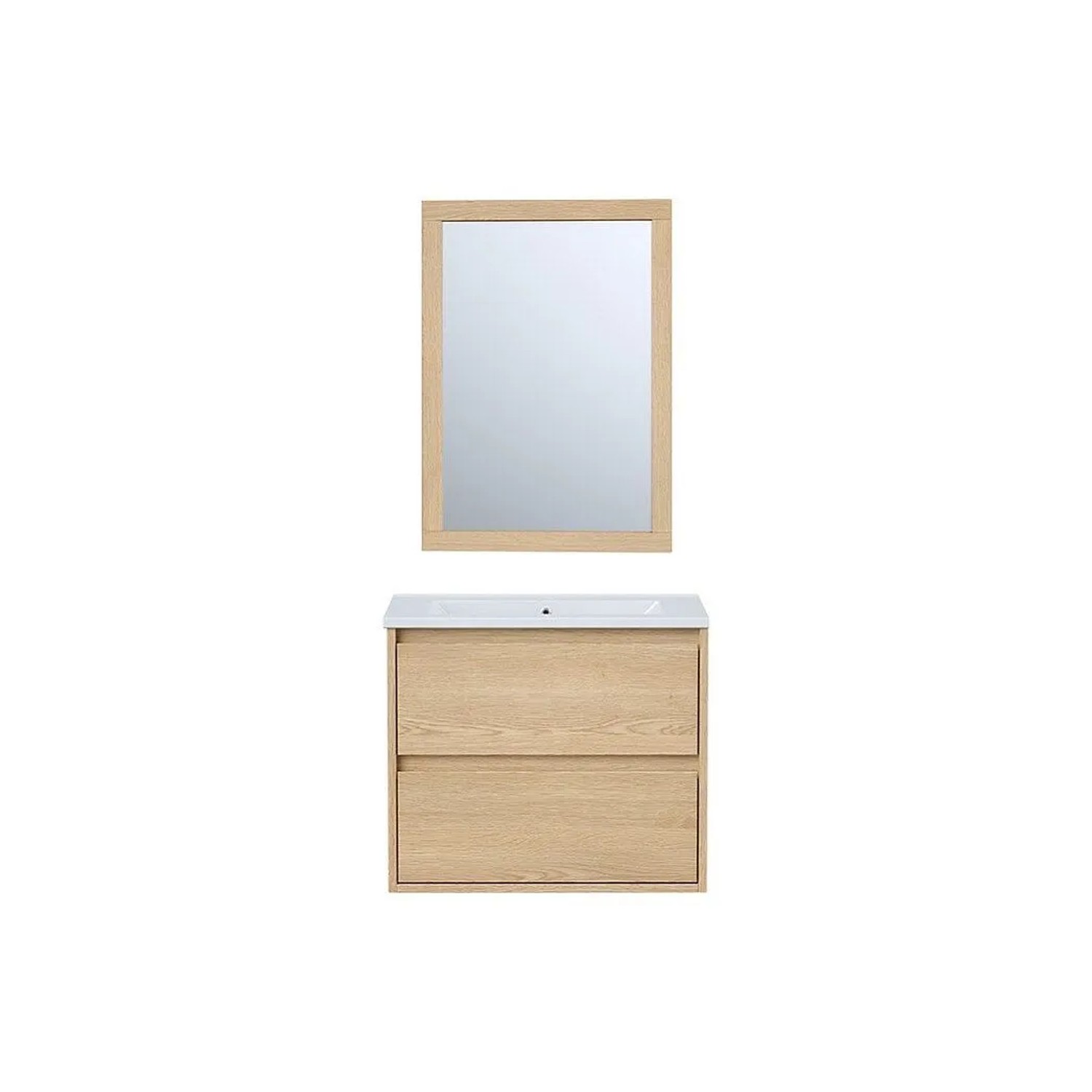 Vente-unique Einzelwaschtisch Milipam Naturfarben Hell 60 cm