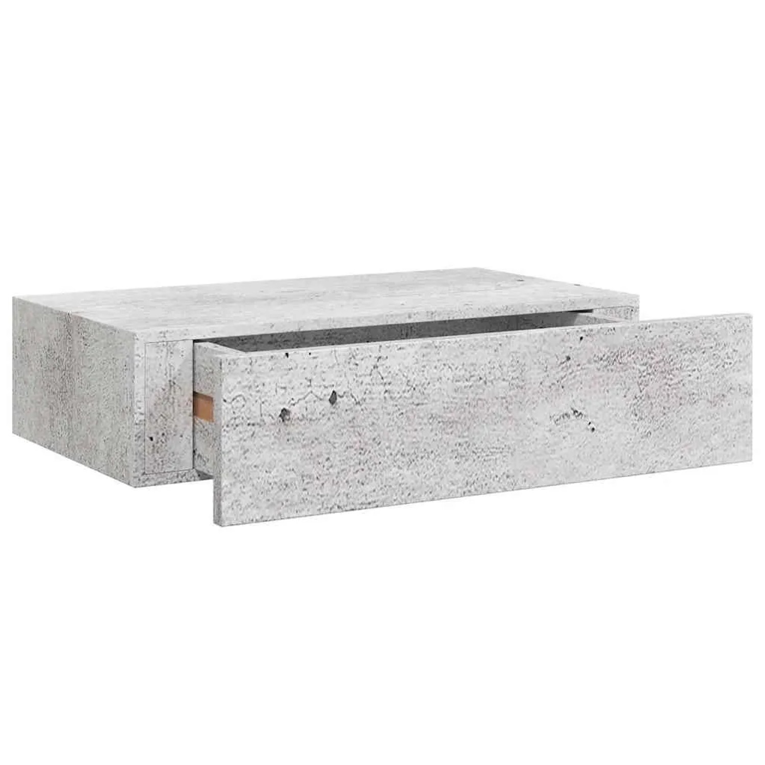 vidaXL Wandregal mit Schublade Betongrau 40x23,5x10 cm MDF 330251