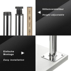 SOTECH Möbelfuß LIMA D25 x 200 Chrom