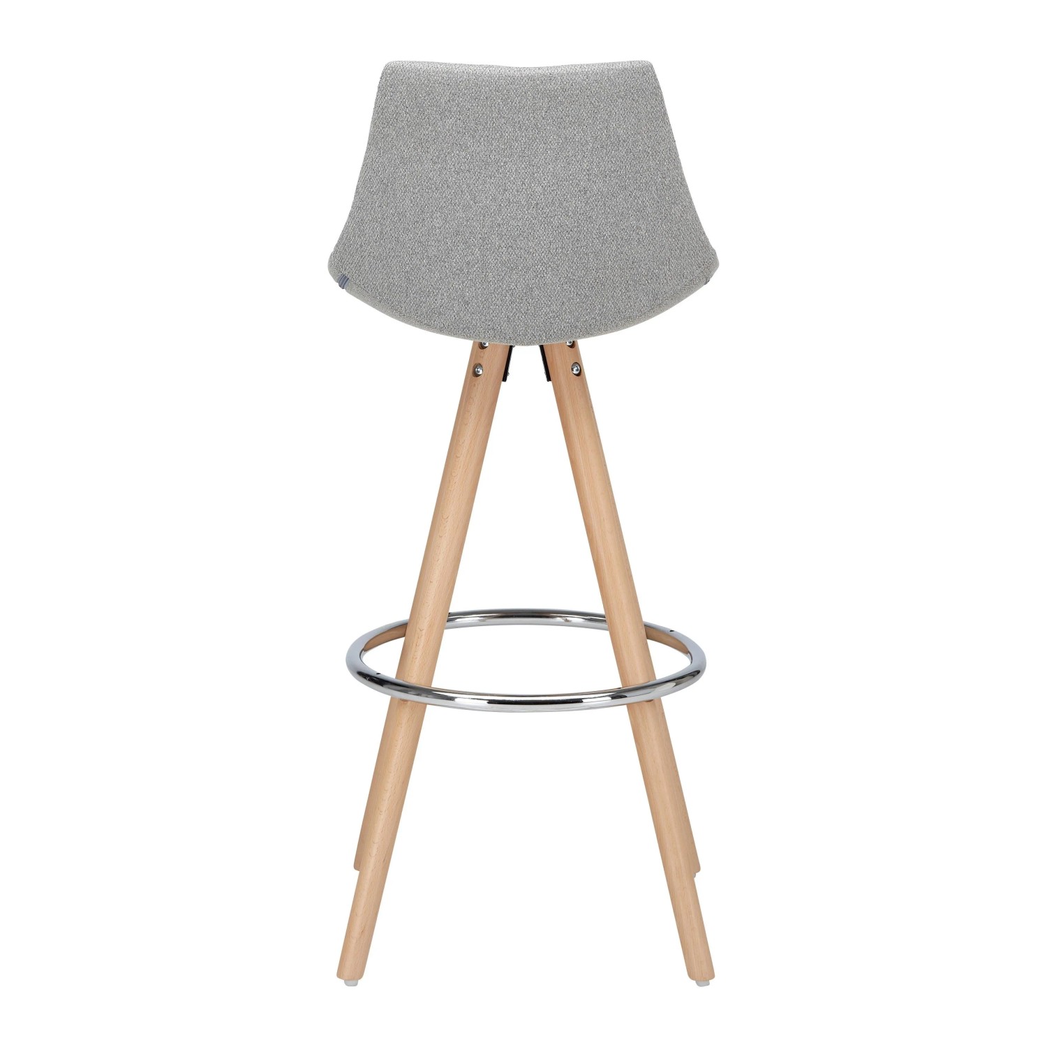 Bessagi Home Barhocker Nelo Grau Webstoff Gepolstert_2
